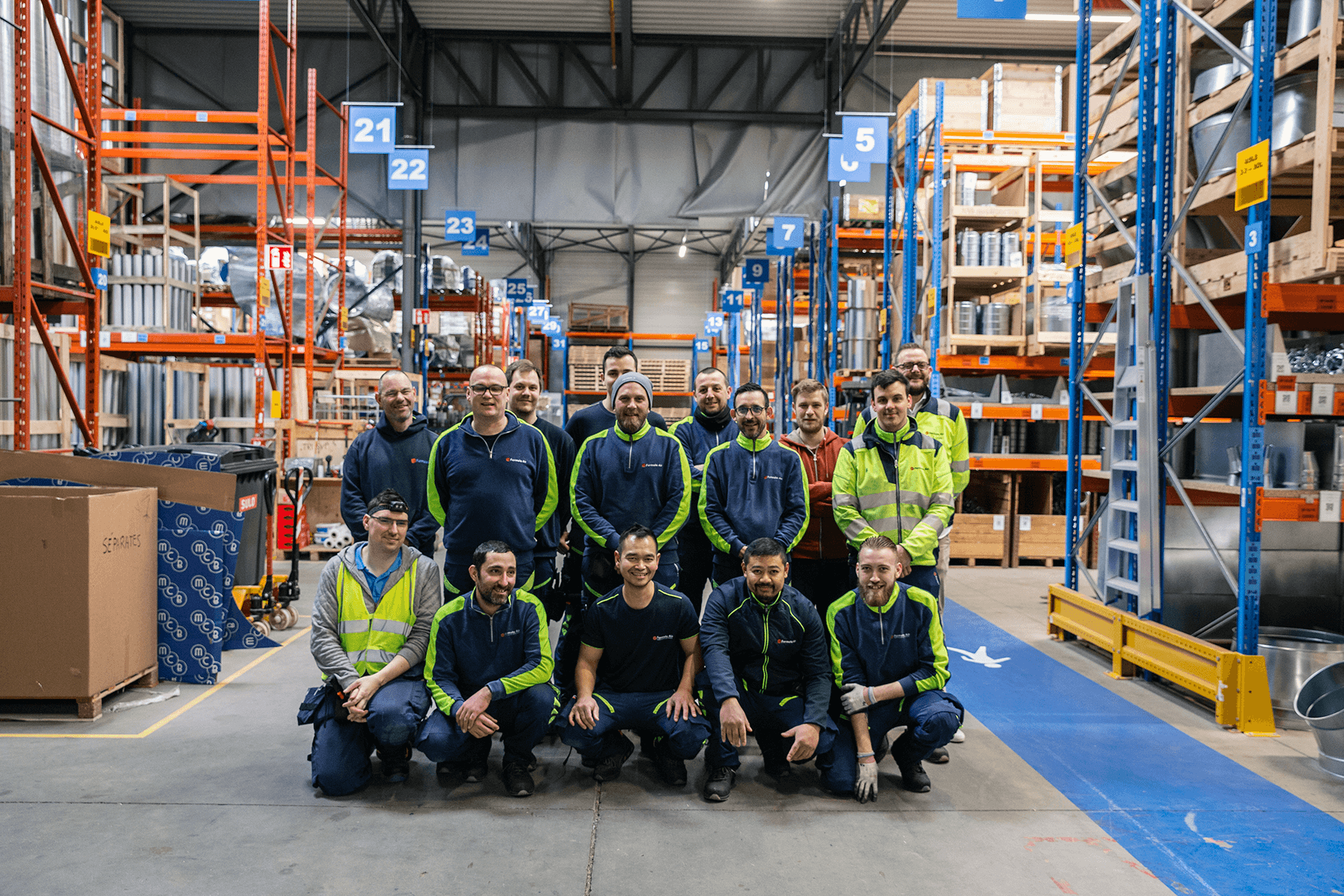 Formula Air team in Belgium's Logistic Centre